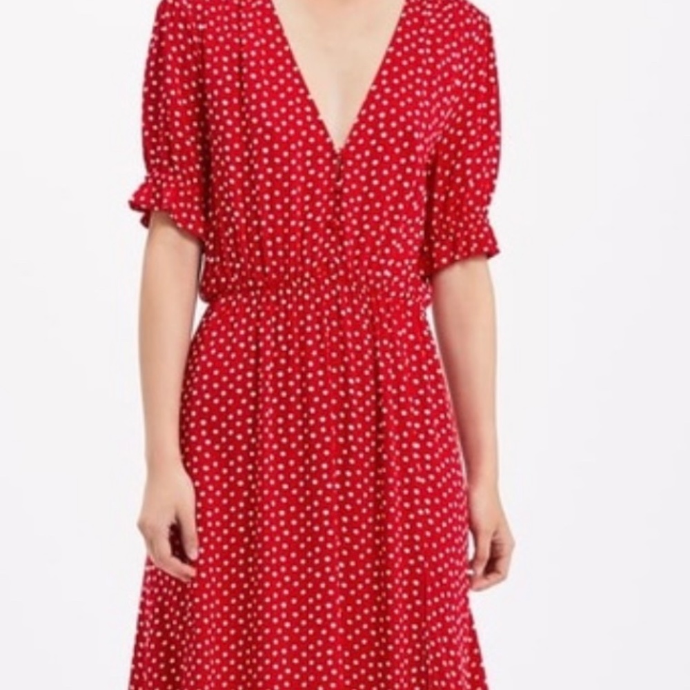 Zara Red Polka Dot Dress